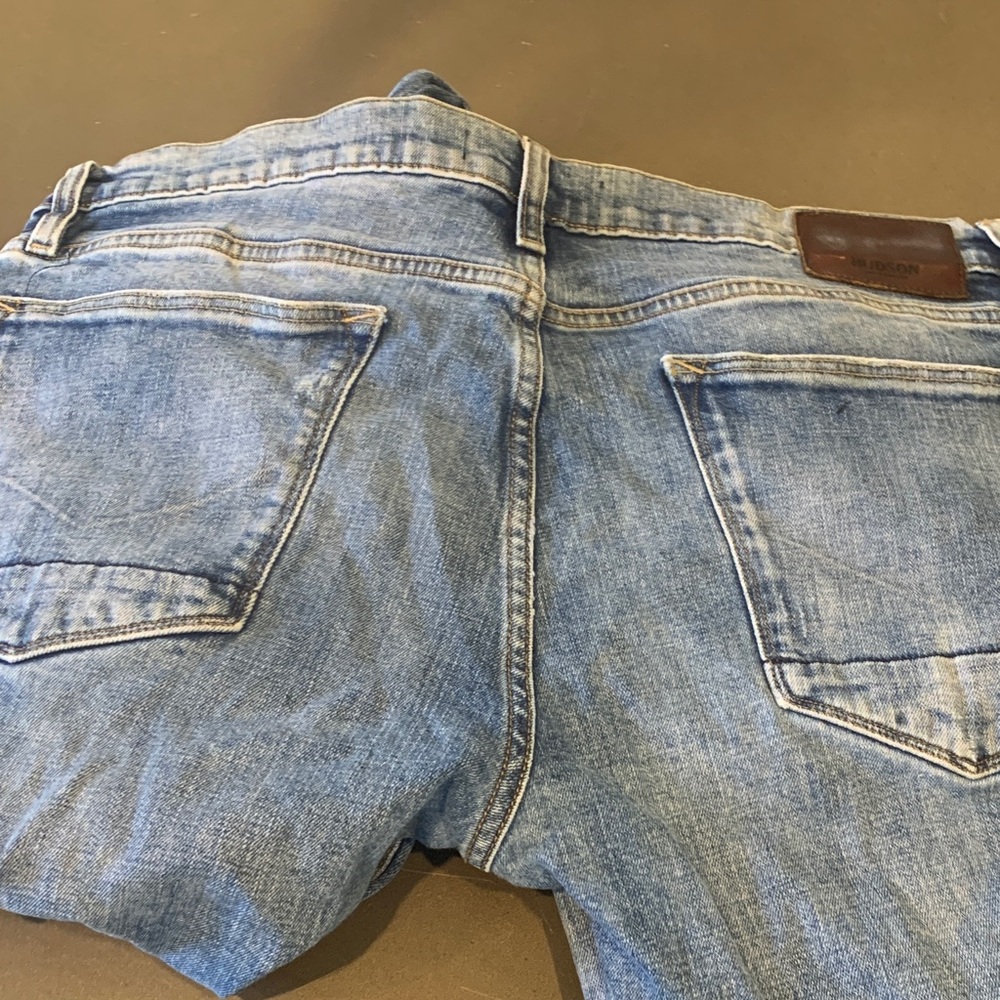 Hudson Jeans Men's Skinny Jeans - Distressed Blue - Picture 7 of 9